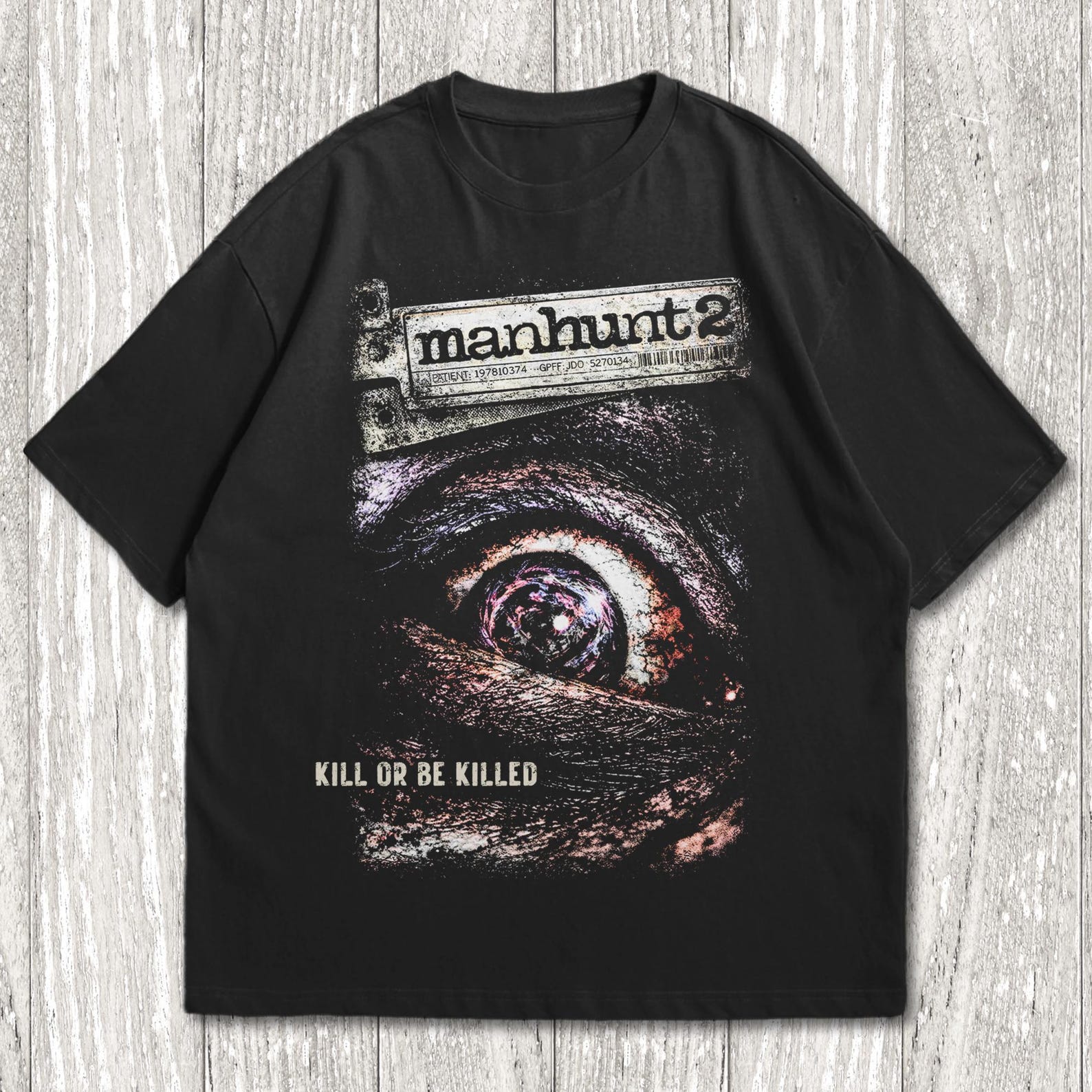 Manhunt 2 Shirt, Retro Video Game Graphic Tee, Horror Gaming T-Shirt, Vintage Gamer Gift, Manhunt Games Apparel, Psychological Horror Tee S