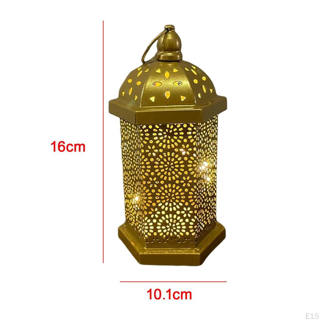 Retro Style Hanging Hollow Carved Light Battery Operated Desk Lamp for Room Ornament