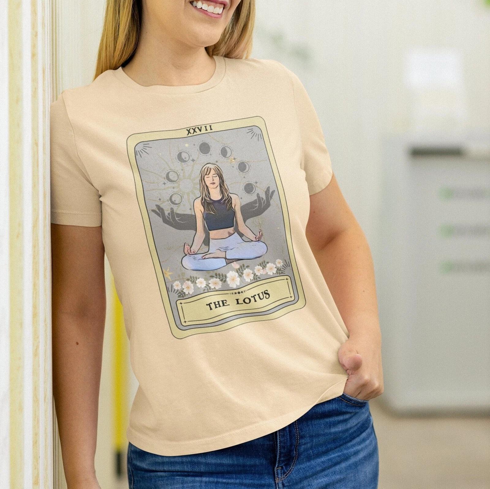 The Lotus Tarot Card Shirt, Yoga Pose XL