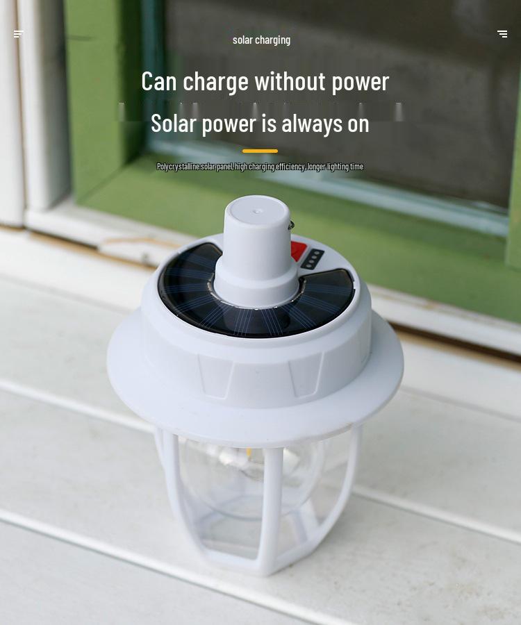 Multifunctional Solar Camping Lantern: Super Bright, Handheld, Hanging Light for Outdoor and Tent Use