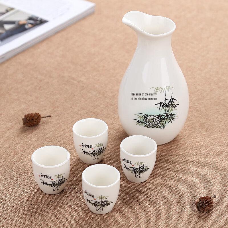 Qīwēi 9-Piece Ceramic Liquor & Sake Set
