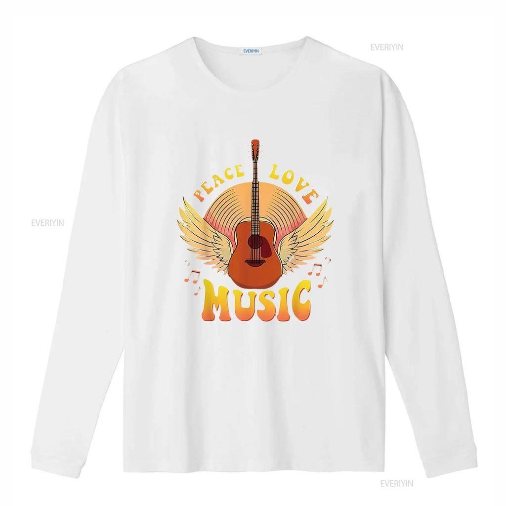 Cute Peace Love Music Hippie Hipster Festival Womens T Shirt White vintage Washed Casual streetwear Soft graphic Versatile