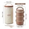 Microwave Safe 304 Stainless Steel Bento Box Thermal Lunch Box Portable Leakproof Insulated Kids Food Container Stackable