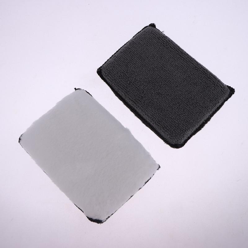 2/5Pcs Auto Interior Fleece Scrubbing Towel For Plastic Leather Wax Sponge Car Cleaning Tools Car Cleaning Microfiber Sponge