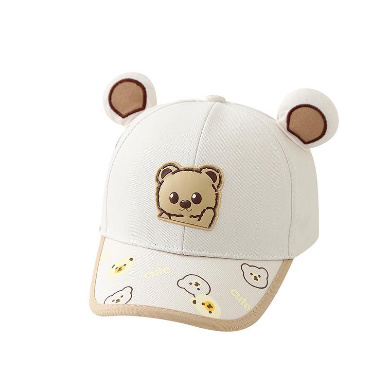 Cappellino da Baseball per Bambini con Orecchie d'Orso Cartone Animato – Carino Cappello Parasole per Bambini e Bambine
