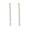 Fashionable and Versatile Rhinestone Inlaid Simple Tassel Earrings, Light Luxury High-end Ear Accessories for Women