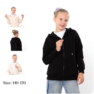Hoodie (girls) – Casual Fit, Kangaroo Pocket,  ,Any Season, 6395-057-2-1 HC