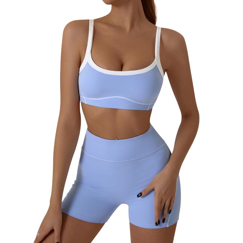 Women's Slim Fit Color Block Yoga Suit - Naked Feeling Outdoor Sportswear Set