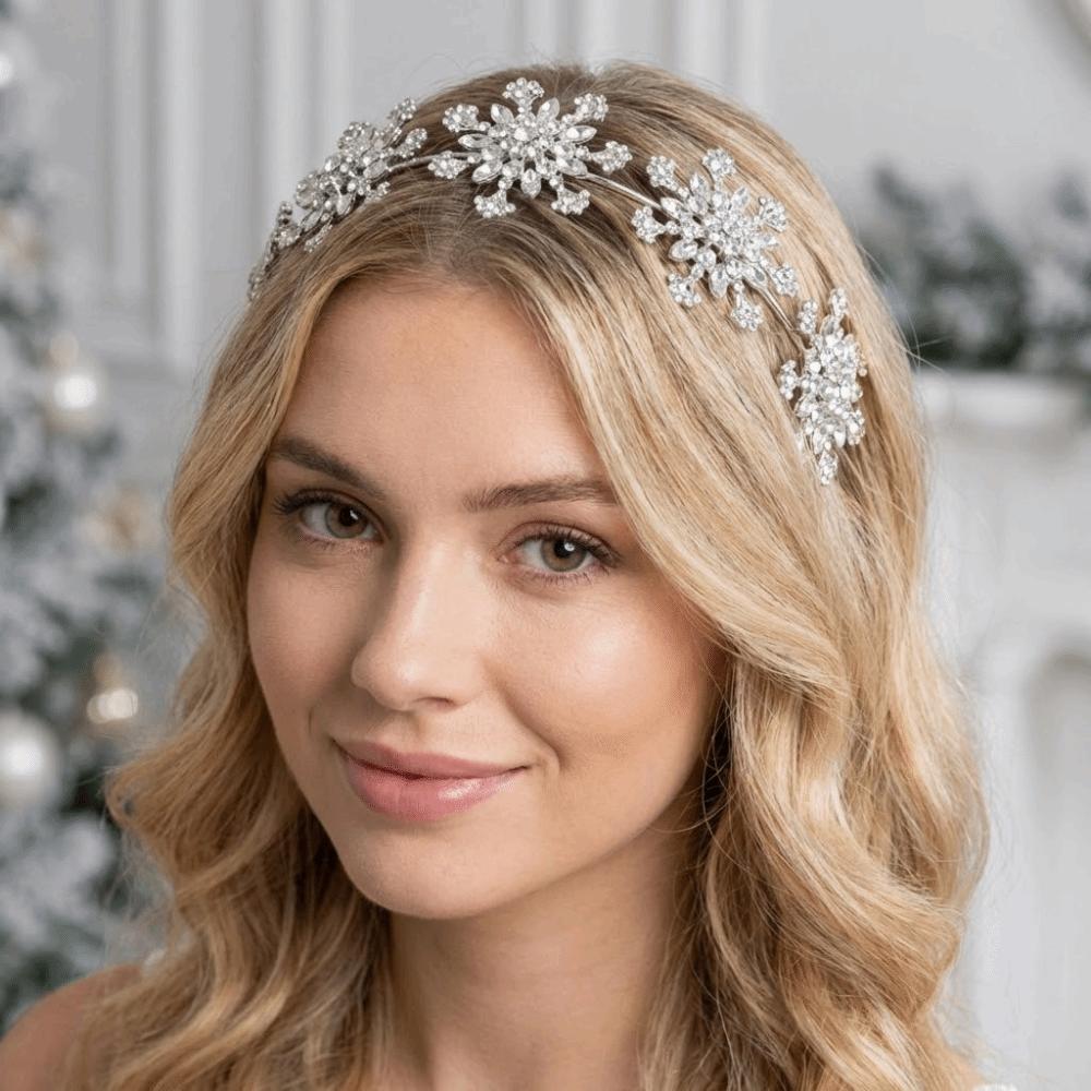 Sparkling Floral Bridal Tiaras Exquisite Women Hair Hoop Pageant Diadem Headband  Gifts