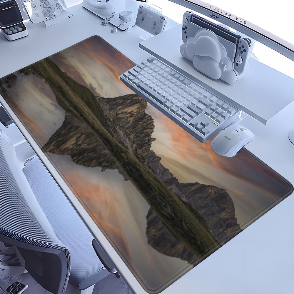 

Alps landscape po style patternsOffice Computer Desk Mat Table Keyboard Big Mouse Pad Laptop Cushion Nonslip Decor 600x300x2mm