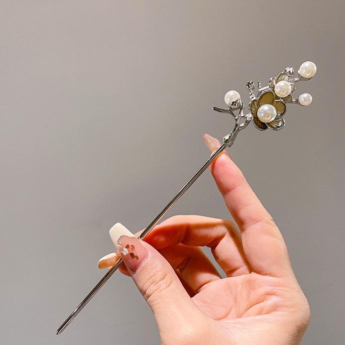 Retro Chinese Style Tassel Hair Clip For Women Hair Stick Pins Flower Handmade Hairpins Charm Jewelry Accessories Hair Ornaments