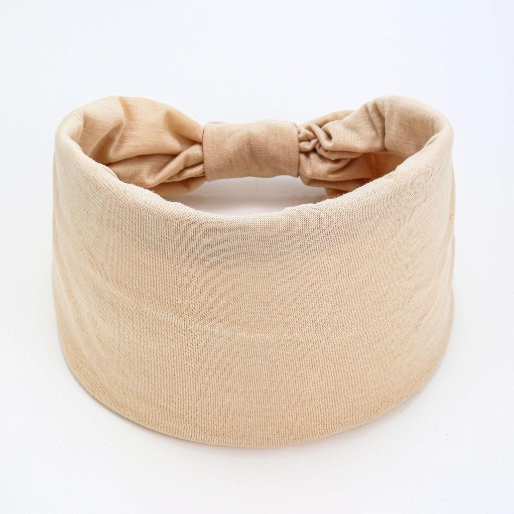 Bohemian Solid Color Stretchy Sports Headband - Sweat-Absorbing Yoga Hair Band Scarf Accessory