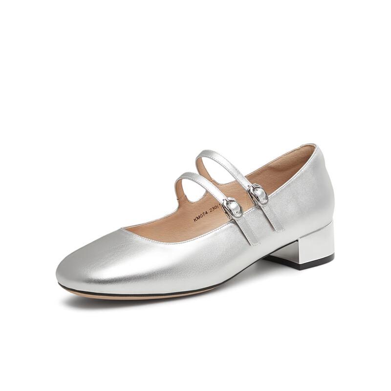 TEENMIX Women s Block Heel Mary Jane Shoes 37