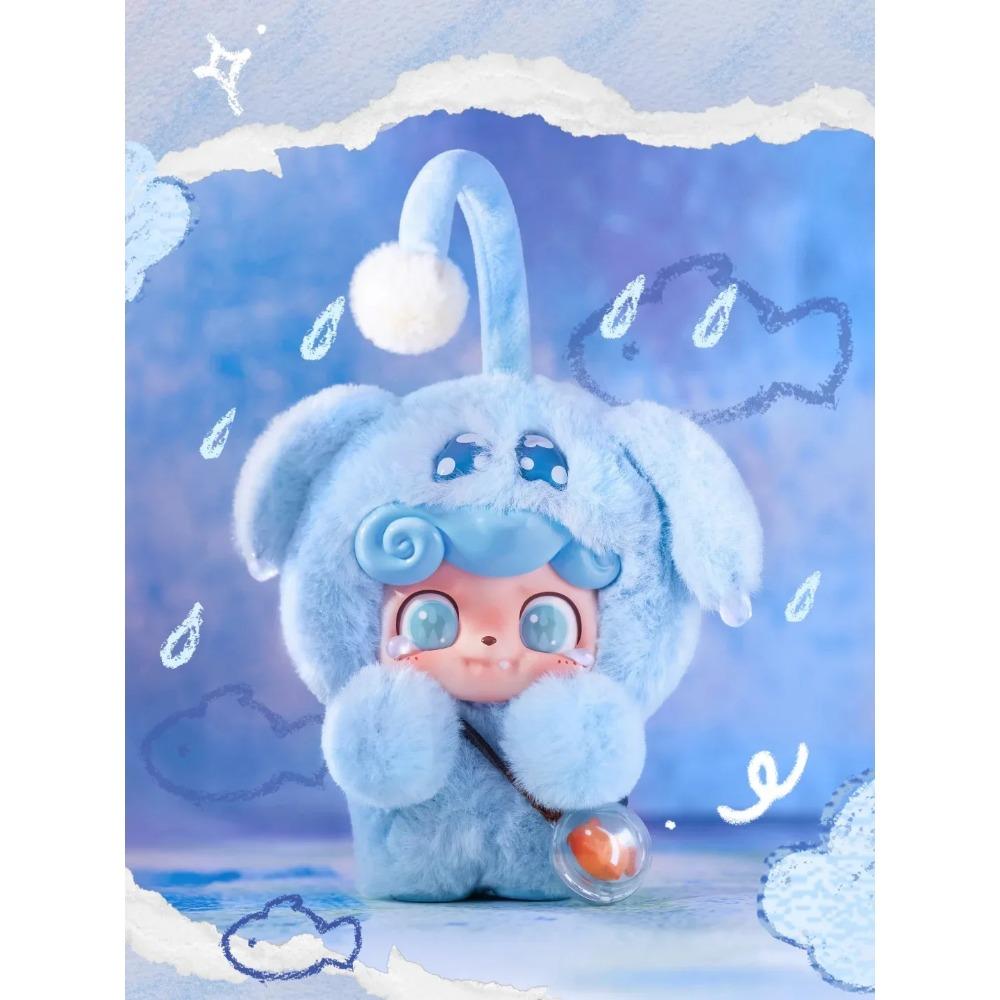 Originální Q.Kid Emoční chlupatá monstra Série Slepá krabička Roztomilá vinylová panenka přívěsek Mystery box Kreslená dekorace Hračky Narozeninový dárek