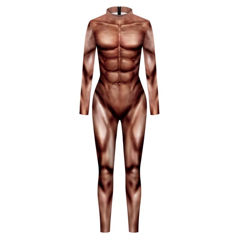 Autumn, Halloween Attack Human Muscles Digital Printing Pattern New Onesie Men