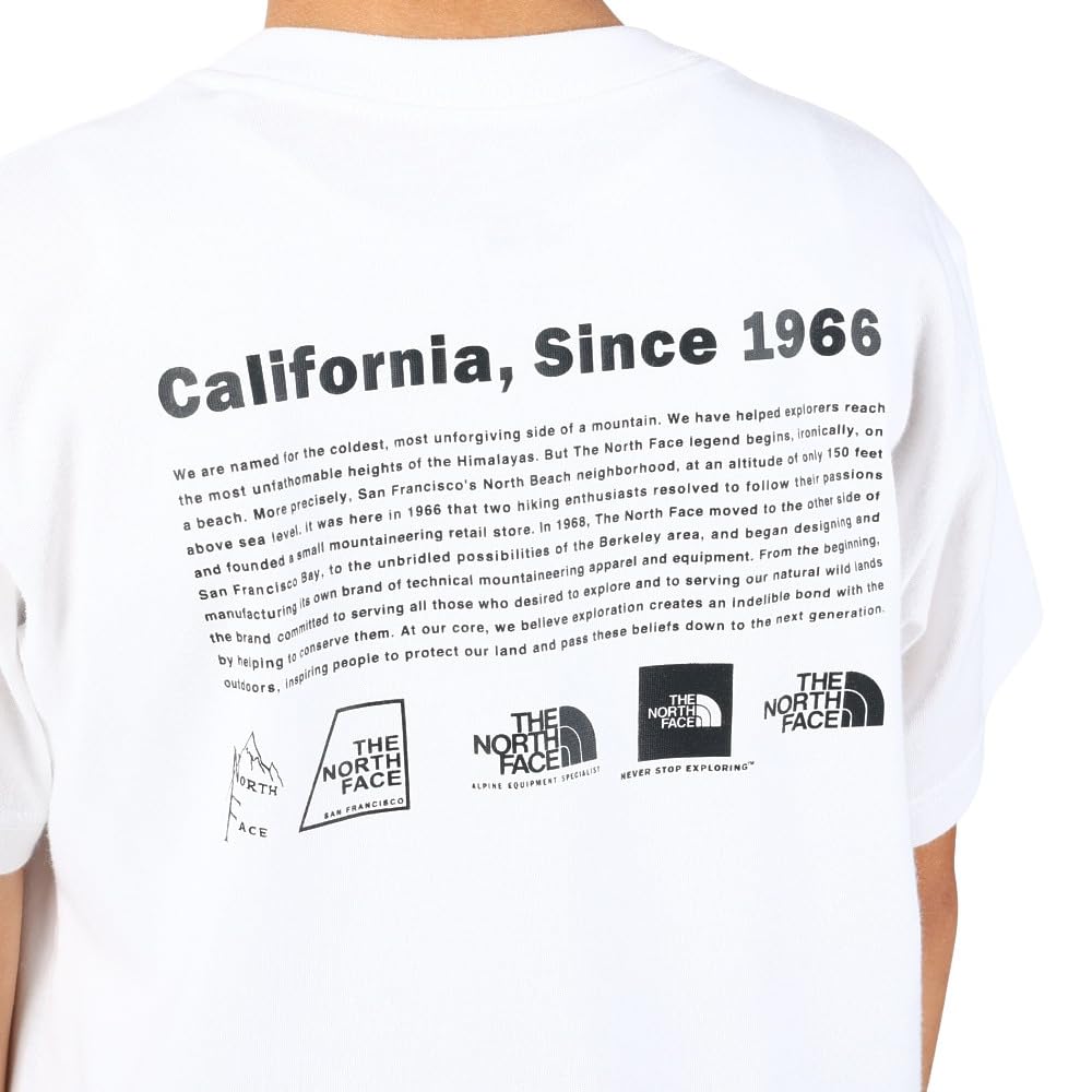 North Short Sleeve Historical Logo Tee Unisex UV Care Organic Cotton White 140 [The Face]
