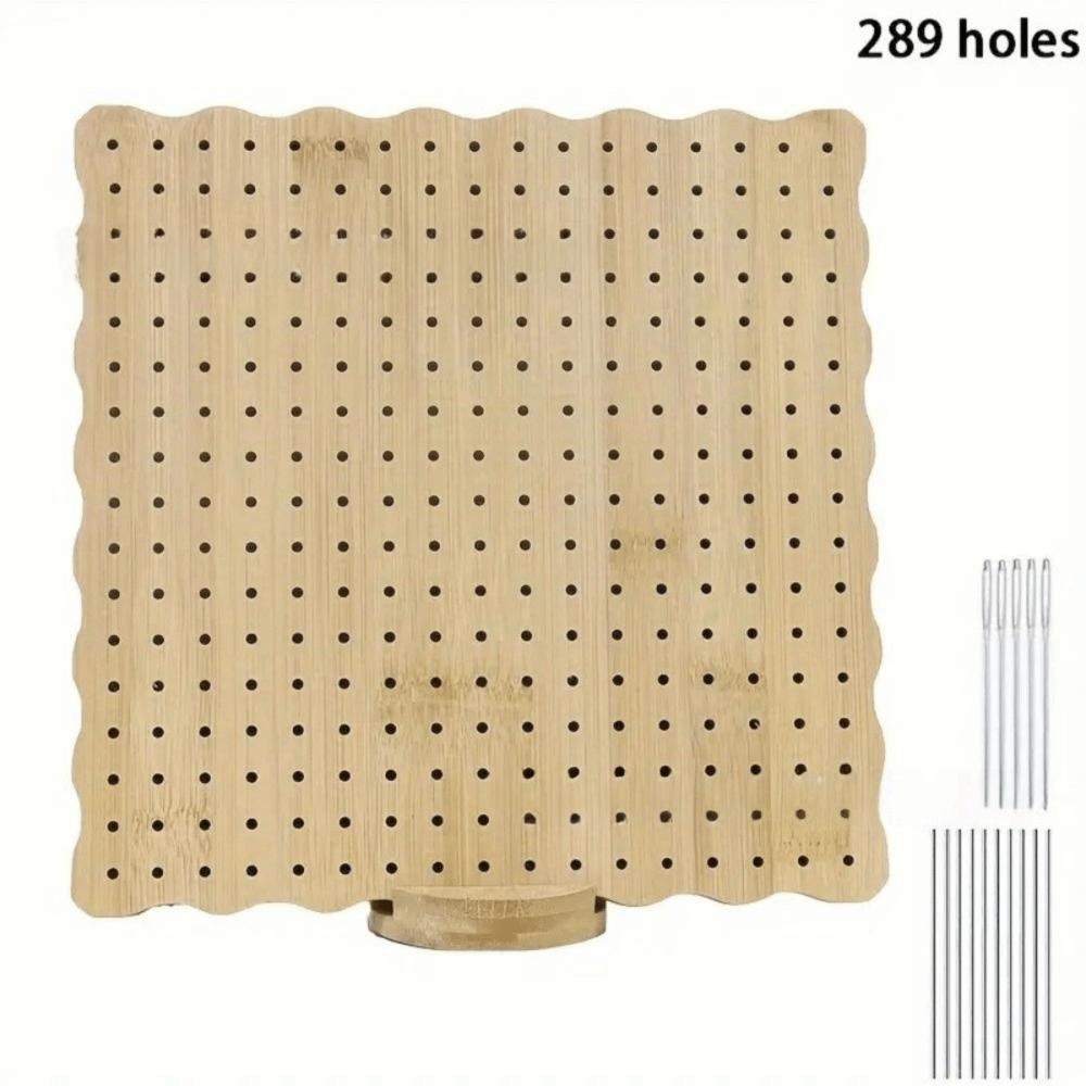 Bamboo Crochet Blocking Board Stainless Steel Pegs Complete Tool Kit Knitting Board 10 Pegs Wave edge Blocking Mats