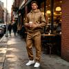 Men's Casual Loose Fit Color Hoodie and Sweatpants Set for Everyday Wear