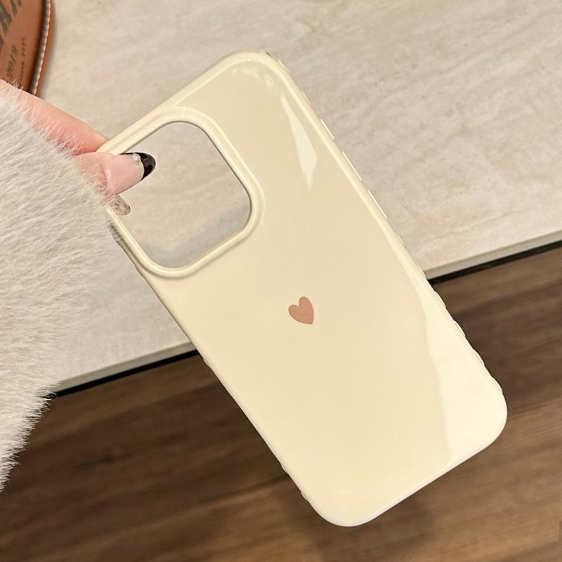 Jednoduchý červený milostný srdíčko měkký TPU kryt na telefon pro iPhone 17 Air 16 14 13 12 11 Pro Max 7 8 Plus Kryt pro iPhone 16E 15 Pro