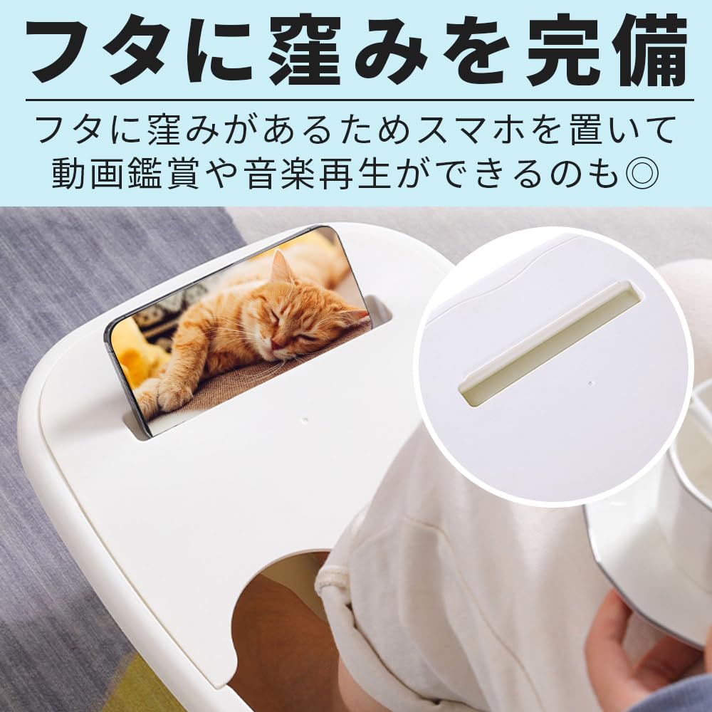 Foldable Foot Bath/Foot Water, Portable, No Electricity Required, with Lid, Foot Reflexology Massager (White)