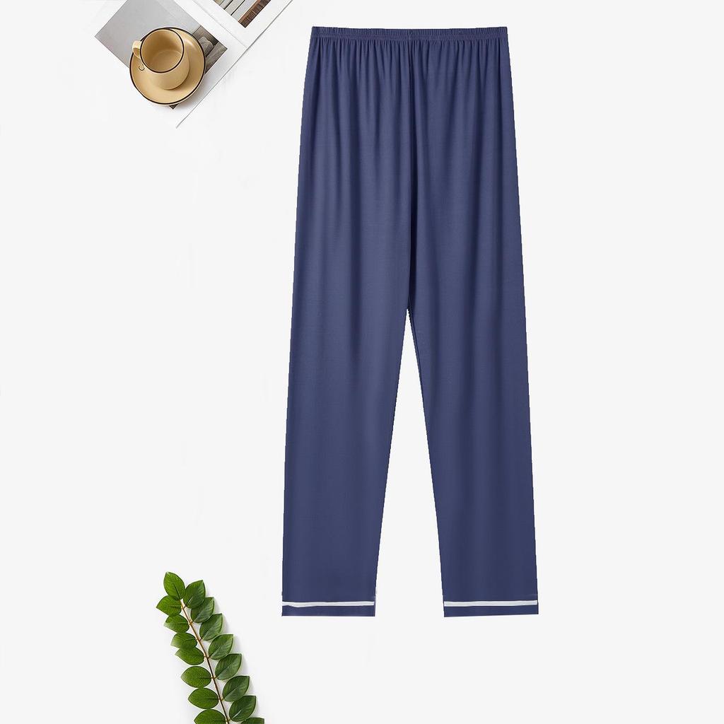 Men's 2024 Double Pocket Cotton Pajama Pants - Lightweight, Casual, Spring/Autumn Wear