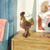 Chicken Figurine Cock Sculpture Animal Resin Statue Rooster for Party Anniversaries