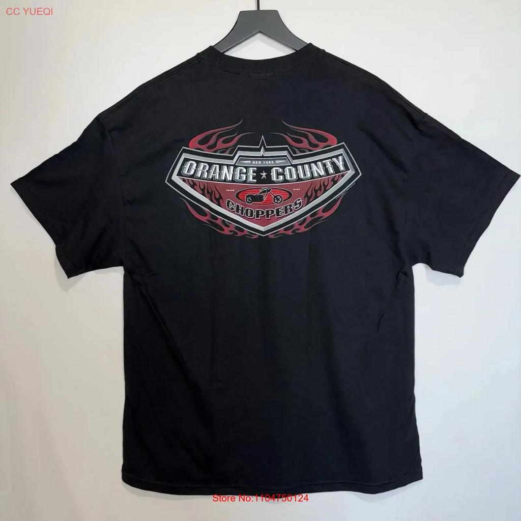 NWOT Vintage Y2K 2000er Orange County Choppers T-Shirt Schwarze Flamme Motorrad XL vintage Gewaschen Leicht gedehnt Freizeit