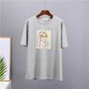 Shellsuning Summer New Aesthetic Printed Tshirts for Women 100% Cotton Vintage Short Sleeves Basic Tees Oversize Top Korean Casual Harajuku Tops