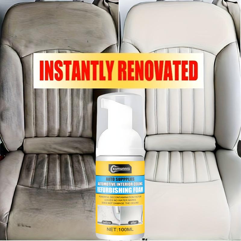 Automotive Interior Foam - Quickly Removes Stains and Dust from Seats, Headliners, Carpets, Fabrics, and Plastic Surfaces - Easy