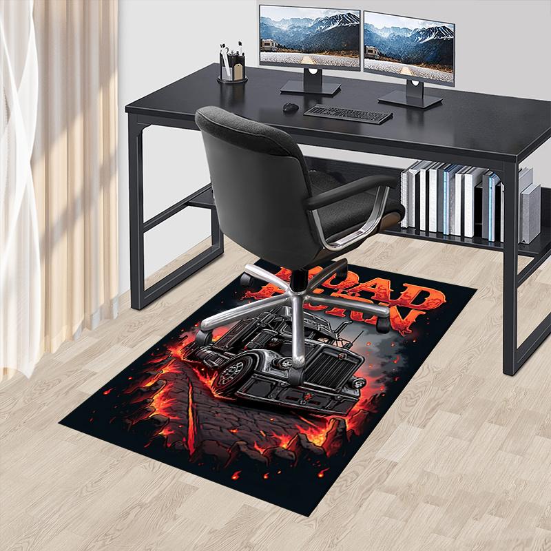 

Road to Burn Chair Mat Office Carpet for Home Decor, Sofa Rug, Desk Pad, Gift for Any Room 60cm by 90cm