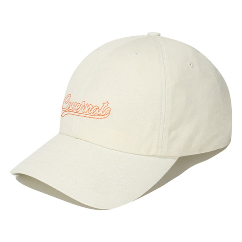

COVERNAT Stitch Logo Washed Ball Cap Beige F
