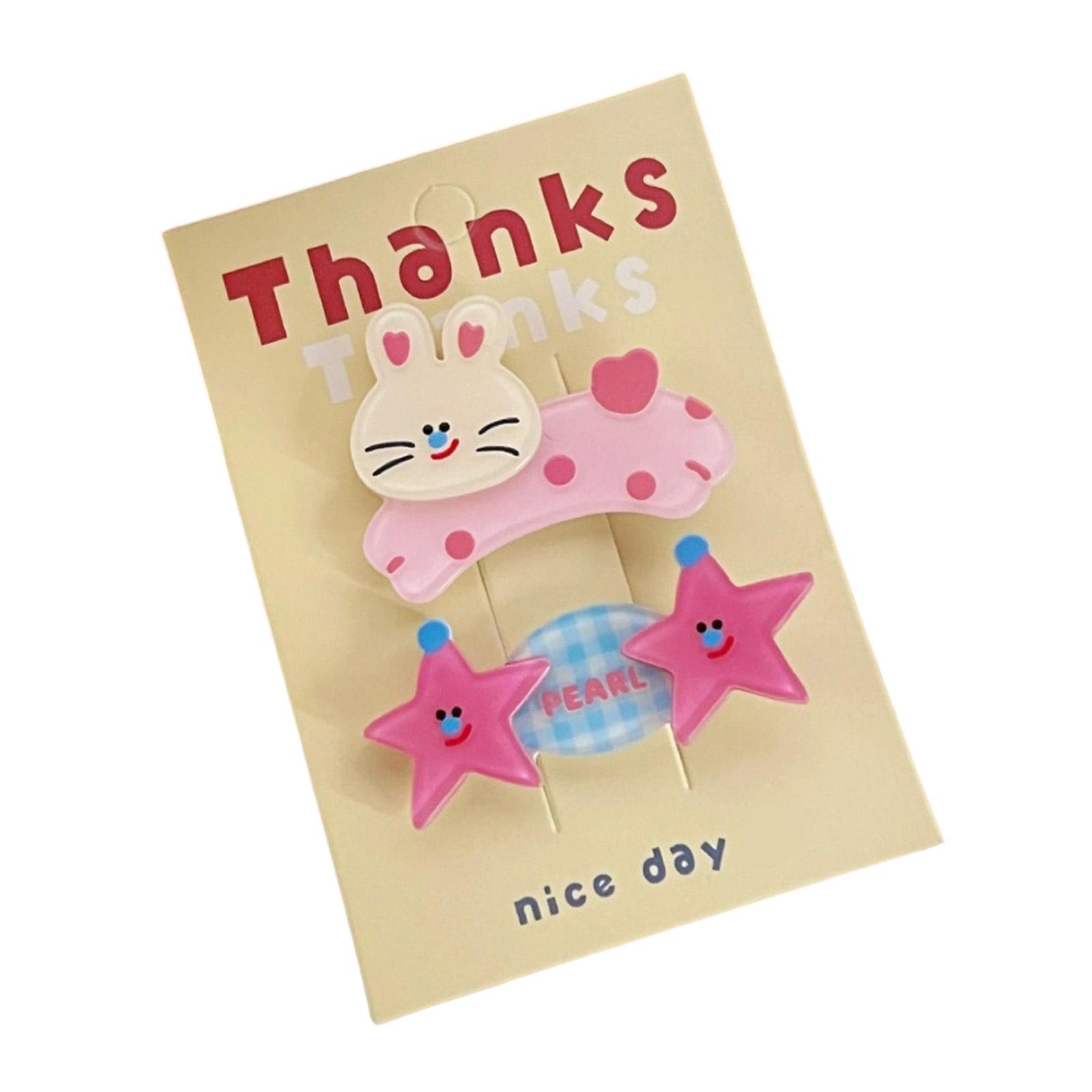 

2PCS Cute Animal Hair Clip Acrylic Bang Clip for Girls Women Stylish Hair Accessories for Everyday Party Occasion