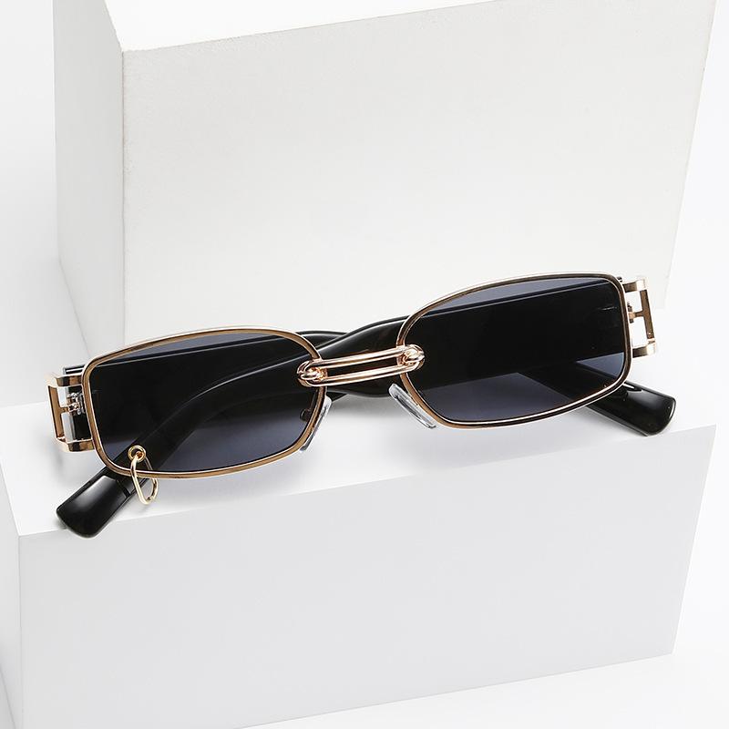 Trendy Small Rectangle Ladies Sun Glasses Glasses Designer Style Style Classic Rectangular Punk Sun Eyeglasses Men Shades Uv400 Clear Eyewear