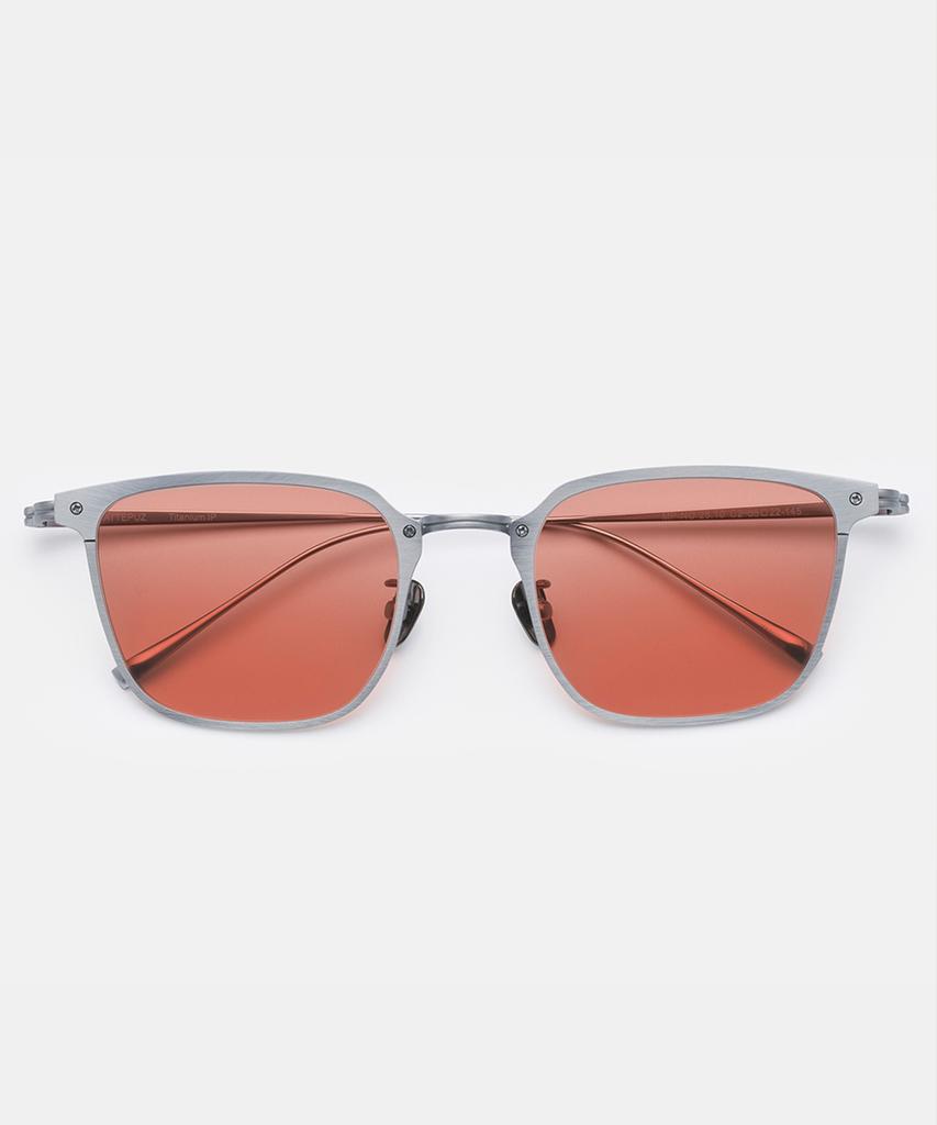 Maeteupeojeu M-10 Titanium Sunglasses Red Silver