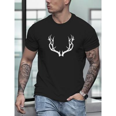 Tamanhos Europeus Camiseta Versátil Masculina, Moda Casual de Alta Qualidade Estampada de Manga Curta Top Tendência