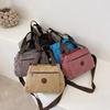 Retro Multi-Pocket Canvas Tote: Large Capacity Shoulder & Crossbody Bag for Women