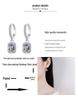 Pendientes de botón Xin De Yi de Plata S925 con Moissanita de Corte Radiante Esmeralda para Mujer