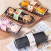 Snow Mochi Mooncake Box: Egg Yolk Crisp & Meat Floss Ice Skin Small Cake Packaging (3 Pieces) - Transparent for Mid-Autumn Festival