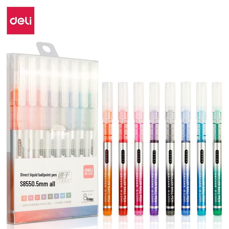 Deli S855 Colored Liquid Ink Gel Pen Set