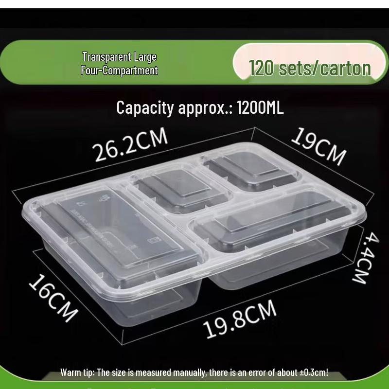 ZB Disposable PP Plastic Takeaway Meal Boxes