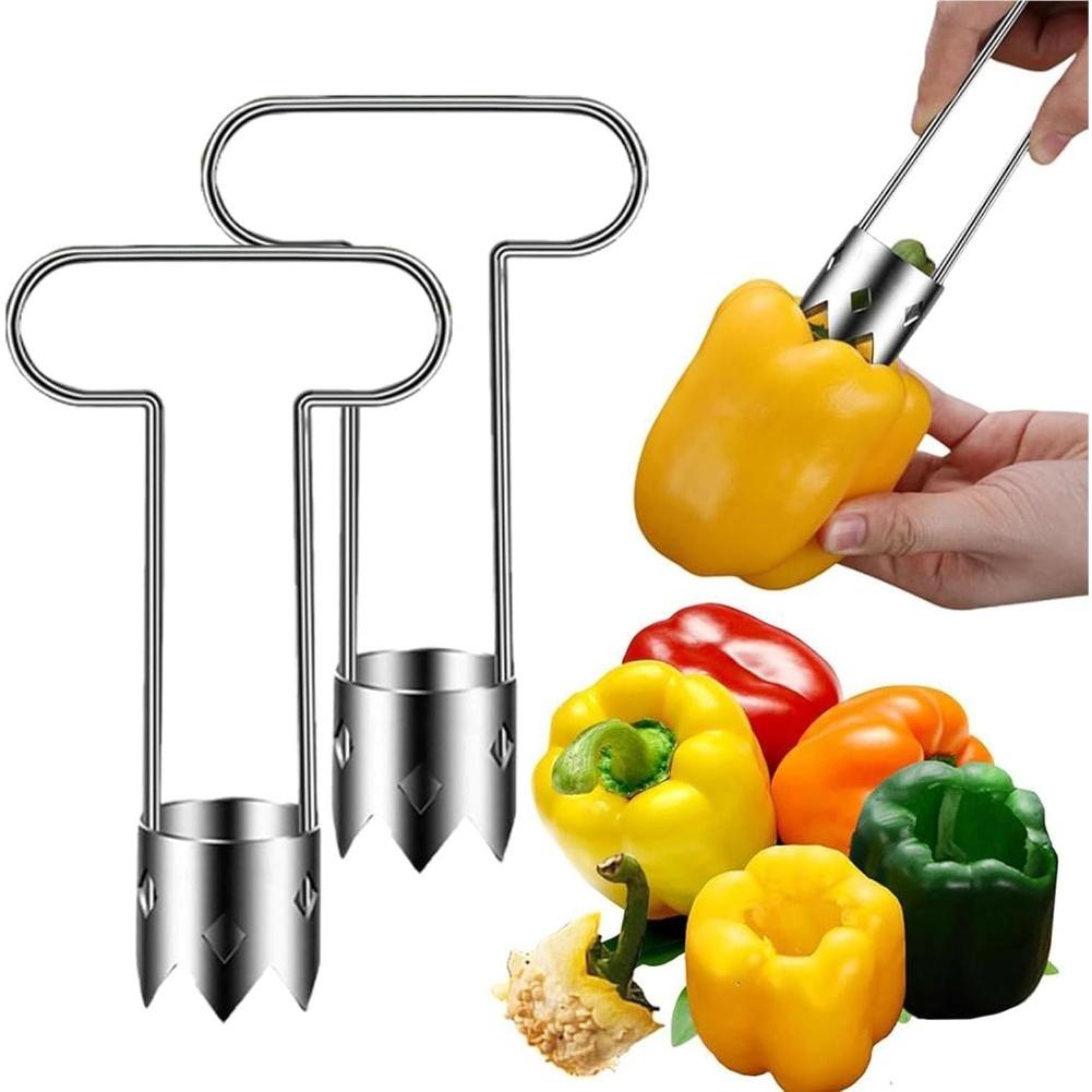 Efficient Core Removal Stainless Steel Fruite Corer Upgraded Serrated Blades Versatile Food Prep Tool Corer Tool