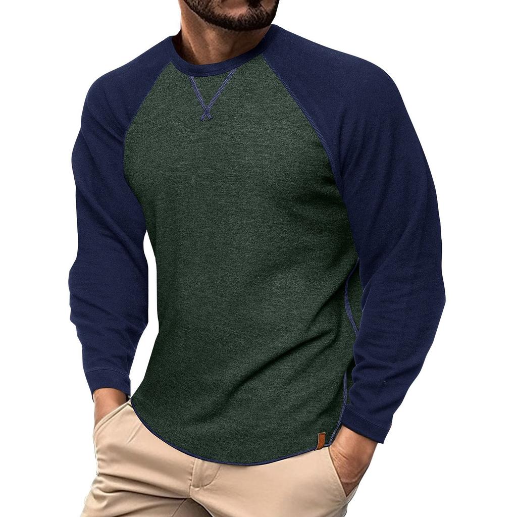 Plus Size Men's Long Sleeve T-shirt European And American Men's Shirt Top