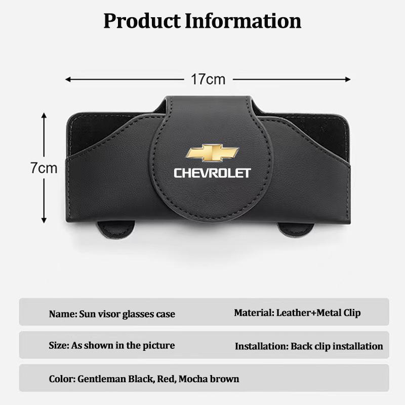 AABHN1 Car Glasses Case Sun Visor Leather Eyeglass Clip Auto Interiors For Chevrolet Captiva Impala Sonic Groove Volt Cruze Spark Epica