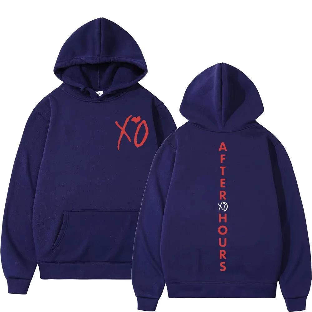 Autumn/Winter Weeknd XO Music Album Printed Hoodie Fashion Men's and Women's Pullover Retro Hip Hop Warm Hoodie Sweatshirt