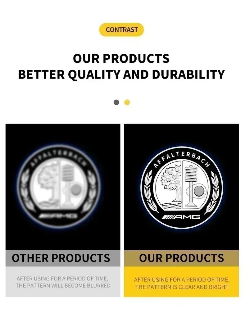 2PCS LED Car Door Welcome Lamps Logo Emblem Ghost Shadow Light Auto Accessories Mercedes Benz W203Clase SLK SLR CLK R171 W209