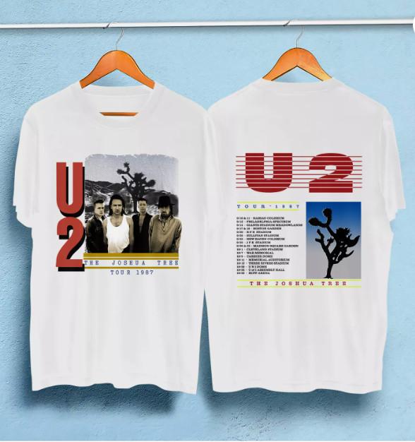 Vintage 80 s U2 Joshua Tree 1987 Concert Tour band tee T shirt XXL