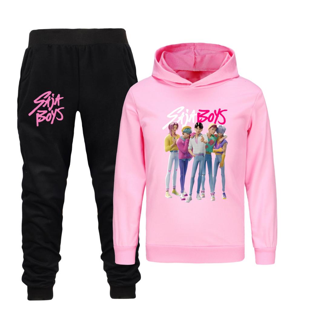 Ensembles de Vêtements pour Enfants Kpop Groupe de Chasse aux Sorcières Saja Garçons Sweat à Capuche à Capuche pour Enfants