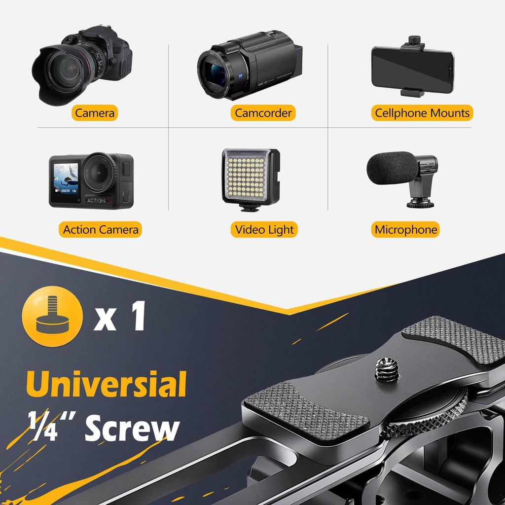 Zeadio Camera Video Rig Cage, Filmmaking Kit with Top Handle & Arca-Type Base, Compatible with All DSLR Cameras and Video Cameras