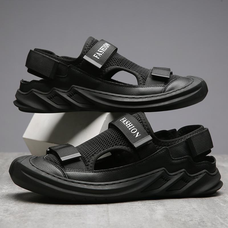 

2025 summer new men s shoes soft sole non-slip sports beach sandals men s fashion versatile mesh casual shoes 44