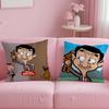Classic Comedy Character Mr. Bean Cushion Cover Soft & Easy-Wash Pillow Case – Versatile for Couch, Bed, Travel and Office